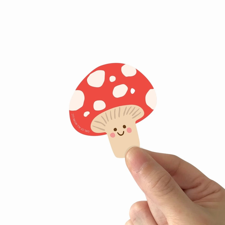 Cute Mushroom Vinyl Sticker
