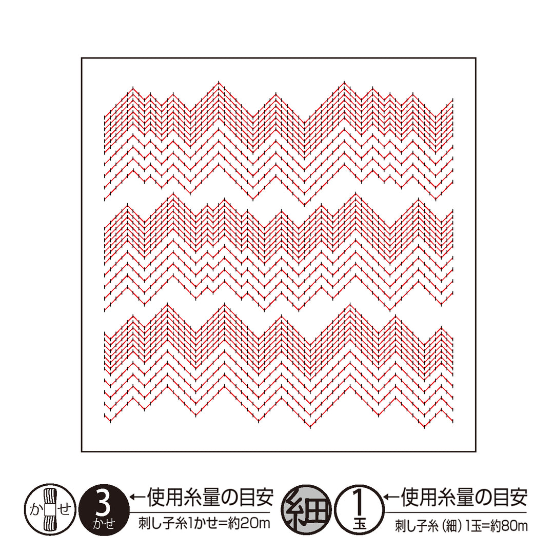 Textile Lab Sashiko Sampler - Peaks