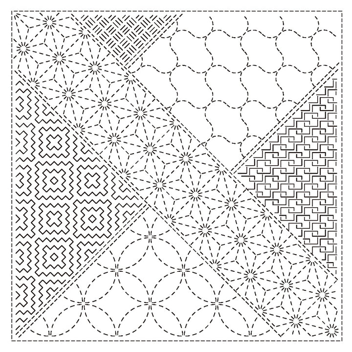 Mixed Pattern Sashiko Sampler - Yosegi (H1143/H2143)