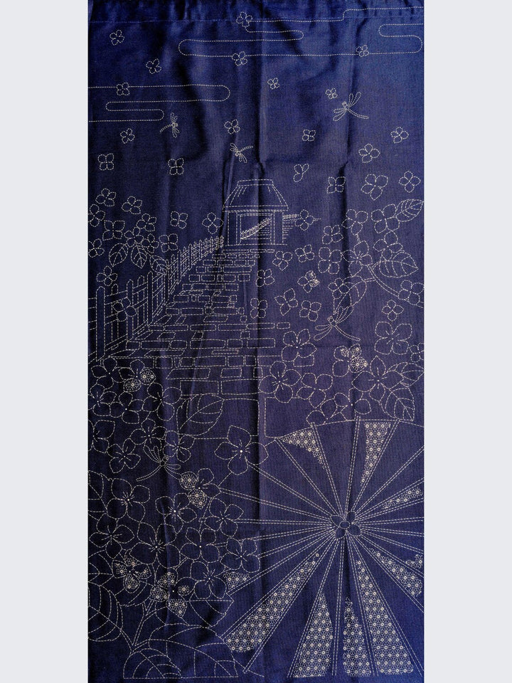 Large Sashiko Panel - Spring Stroll