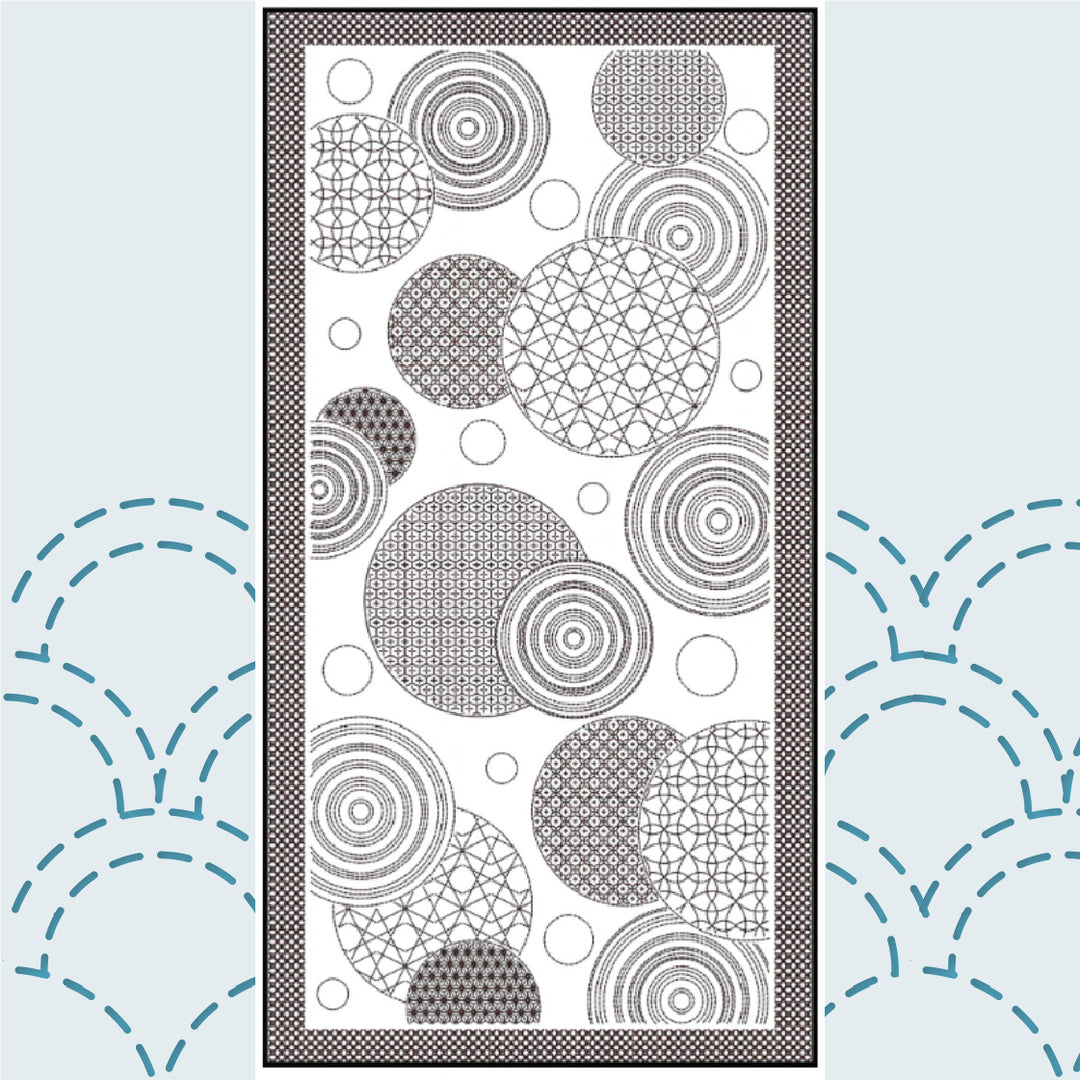 Large Sashiko Panel - Circle Sampler