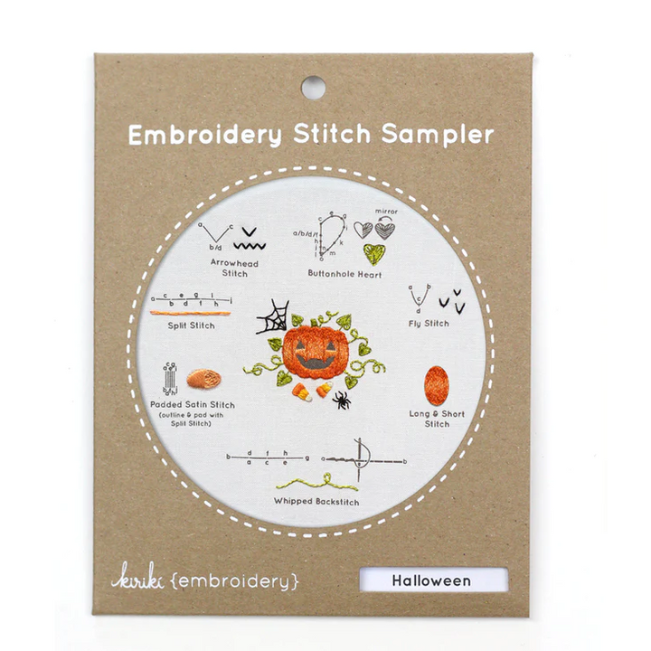 Halloween Embroidery Stitch Sampler
