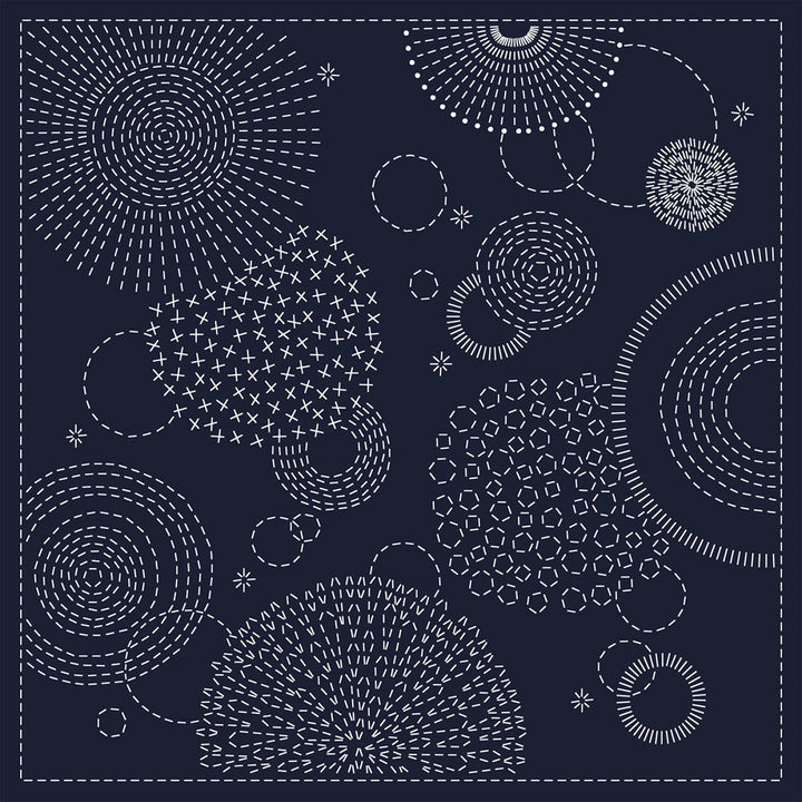 Sashiko Embroidery Sampler - Hanabi (Fireworks)