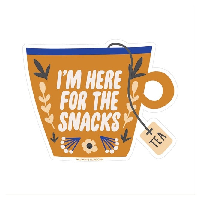 Here for the Snacks Vinyl Sticker