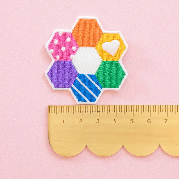 Hexie Quilt Iron-on Patch