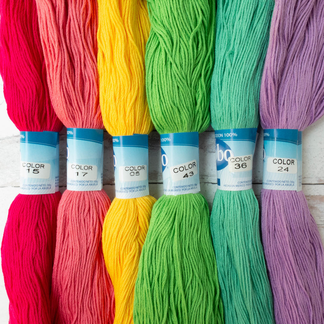 Hilo Vela El Globo Embroidery Thread Set - Bright Spring