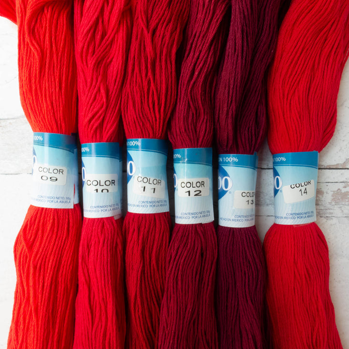 Hilo Vela El Globo Embroidery Thread - Reds