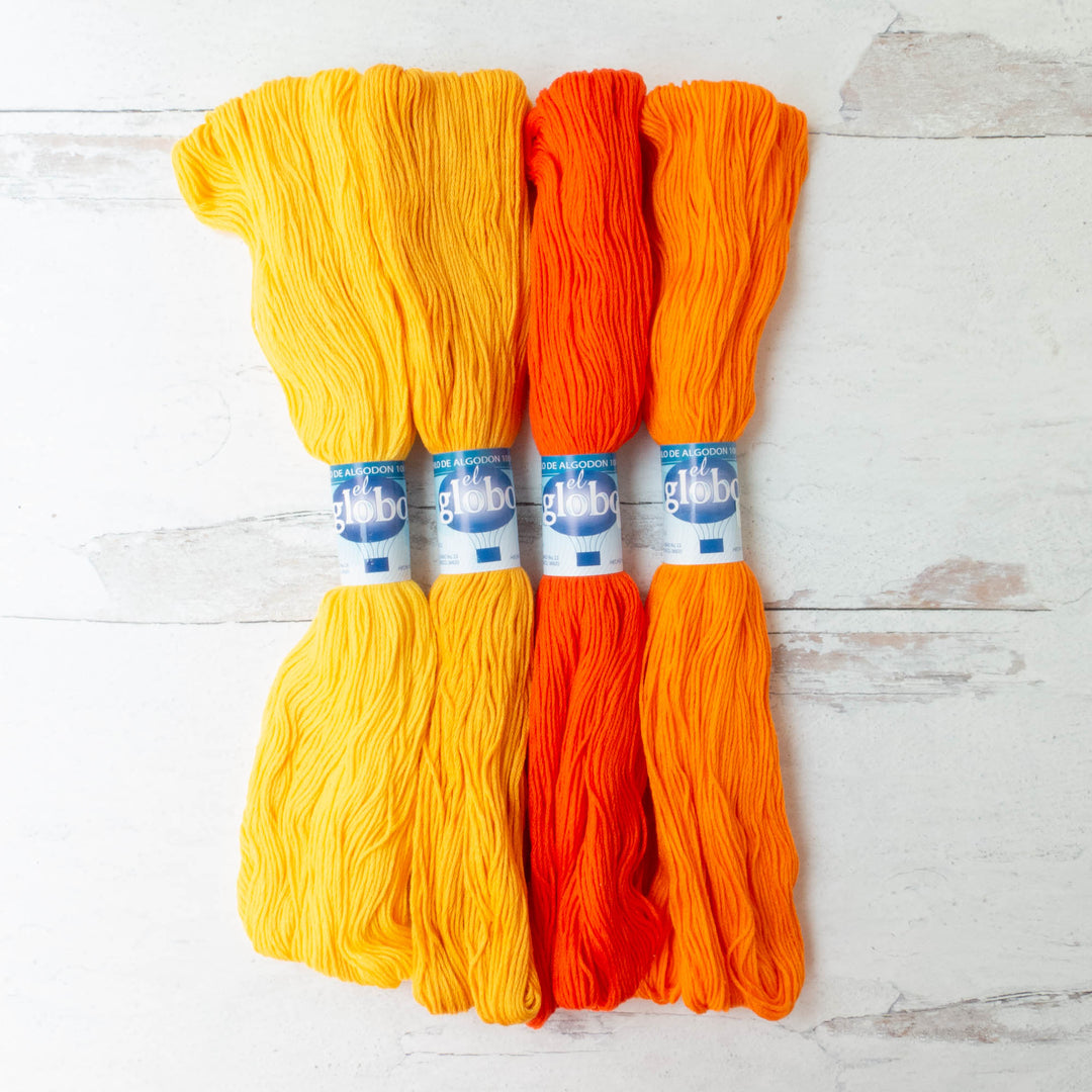 Hilo Vela El Globo Embroidery Thread - Orange