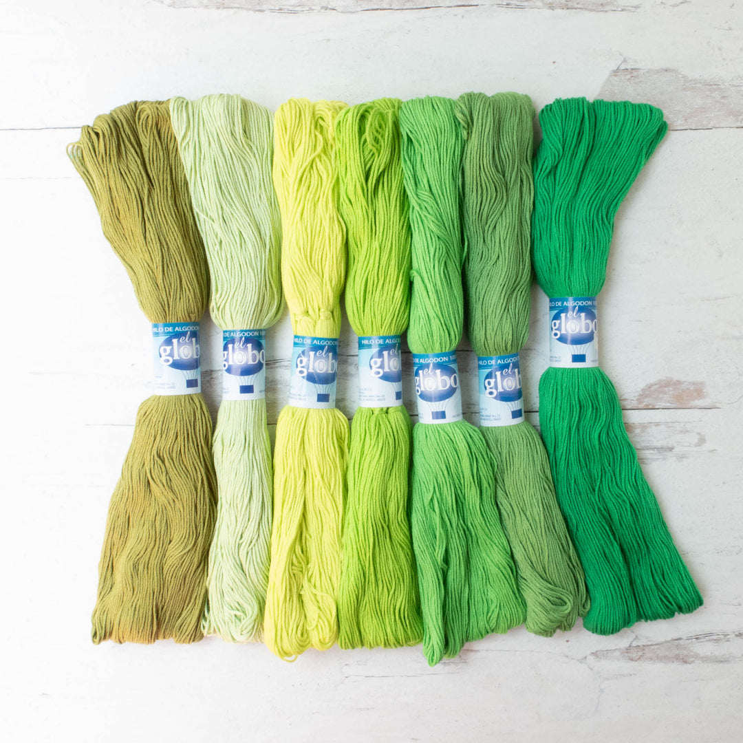 Hilo Vela El Globo Embroidery Thread - Light Greens