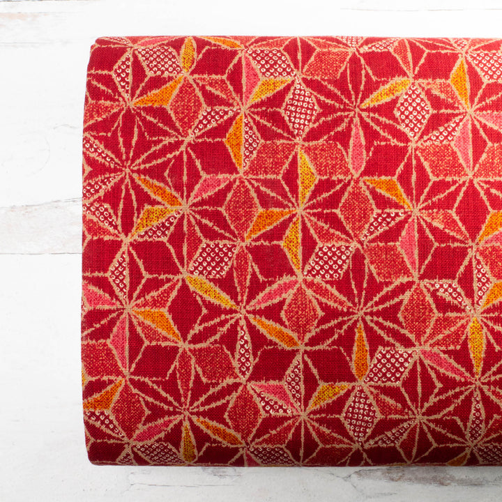 Nara Homespun :: Wagara Stars in Red (NHS3D13)