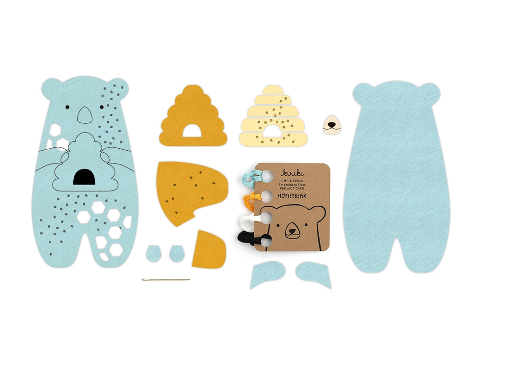 Felt Bear Embroidery Kits