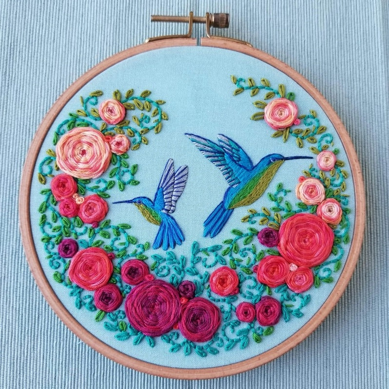 Summer Birds Embroidery Kit