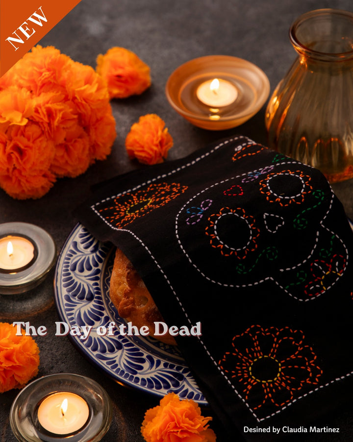 ::PRE-ORDER:: Sashiko World Complete Kit - Mexico: Calaveras y Cempasúchil