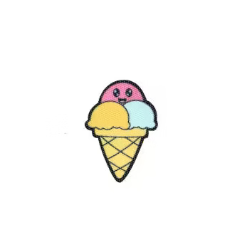 Ice Cream Cone Mini Iron-on Patch