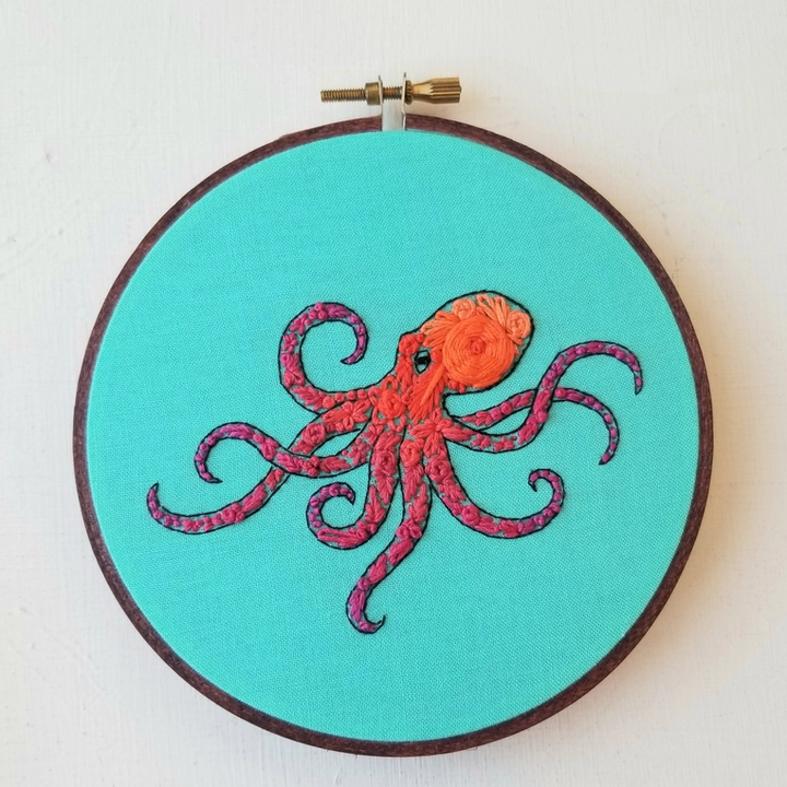 Pacific Octopus Embroidery Kit