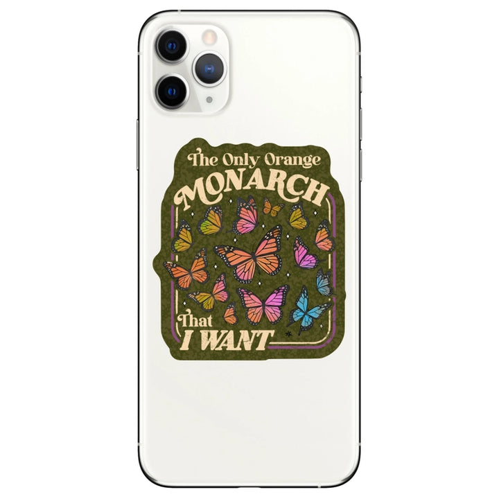Orange Monarch Vinyl Sticker