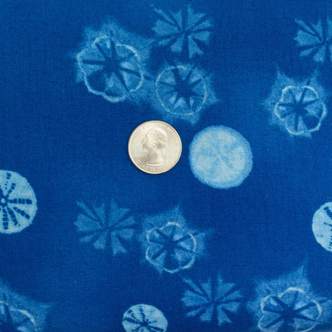 Japanese Cotton Fabric - Shibori Circles (YQ402B)