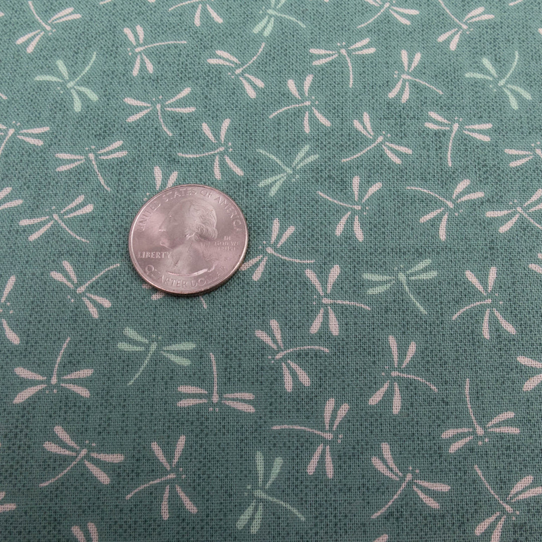 Sevenberry Japanese Cotton Fabric - Dragonflies on Teal (SBK2D72)