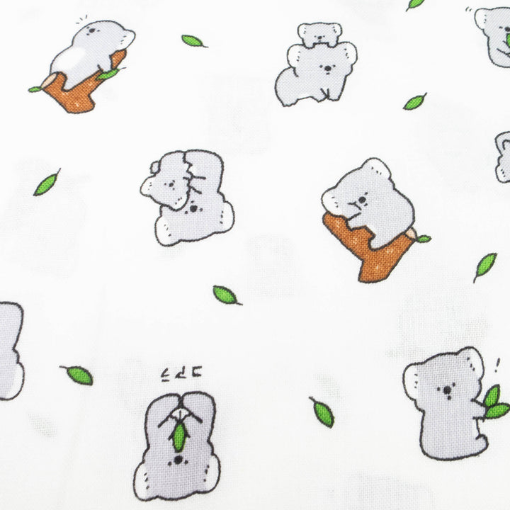 Japanese Cotton Fabric - Chubby Koalas on White (COS-1043A)