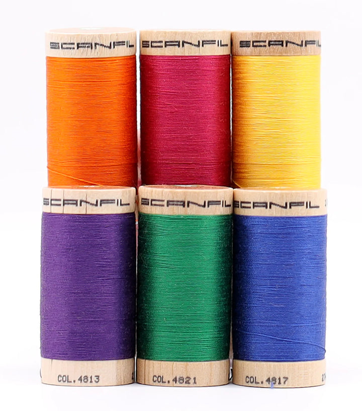 Organic Cotton Sewing Thread Set - Jewel Tones (30/2wt)