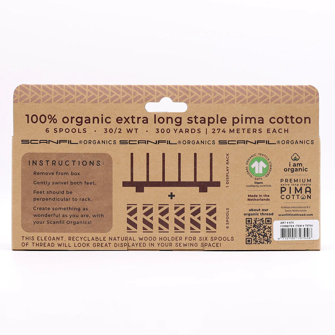 Organic Cotton Sewing Thread Set - Jewel Tones (30/2wt)