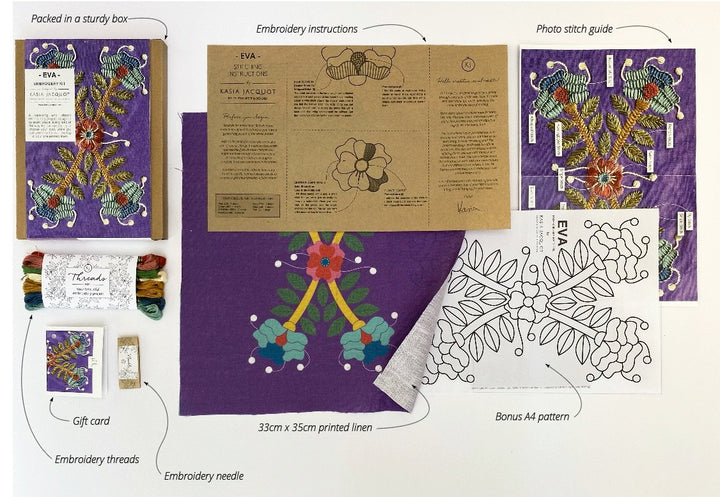 Modern Embroidery Kit - Eva