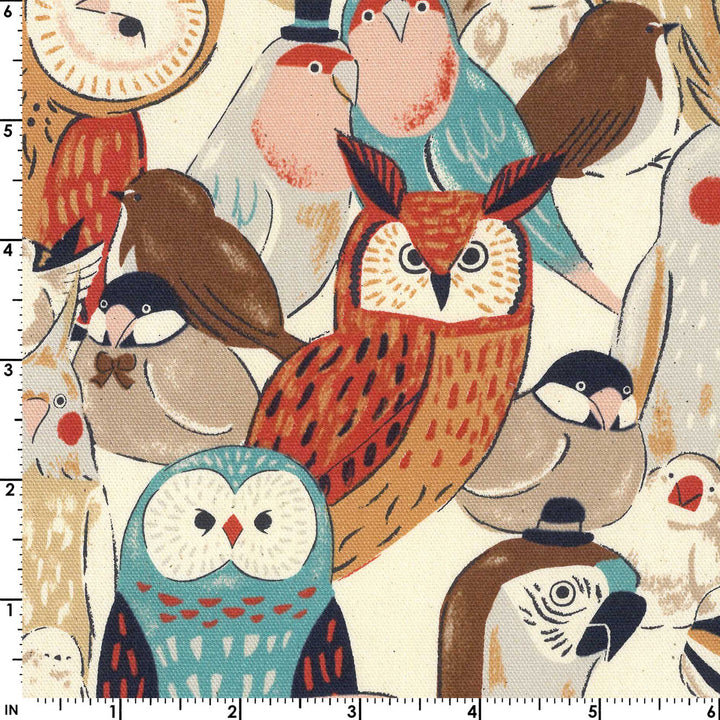 Japanese Cotton Oxford Fabric - Powerful Animal Birds (KOK502B)