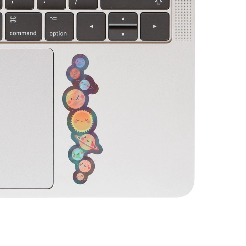 Holographic Kawaii Planet Parade Vinyl Sticker