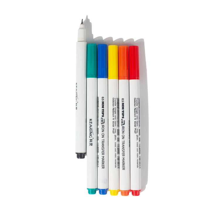 Embroidery Fine Tip Iron On Transfer Pen Multi-Color Set