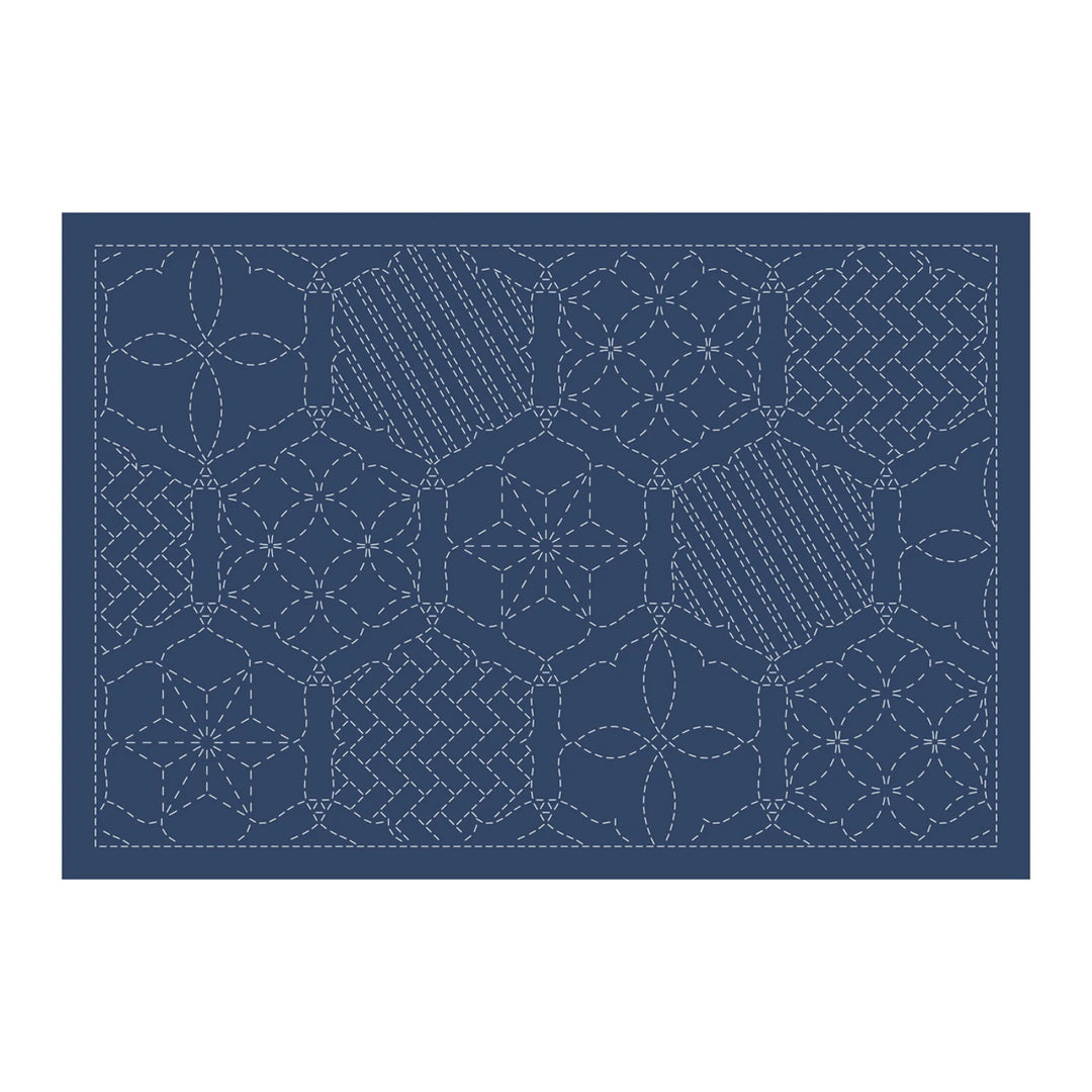 Sashiko Placemat Sampler - Floral Frame (L-1013/L-2013)