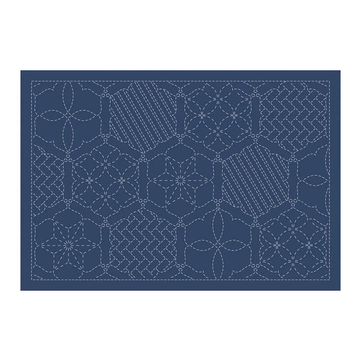 Sashiko Placemat Sampler - Floral Frame (L-1013/L-2013)