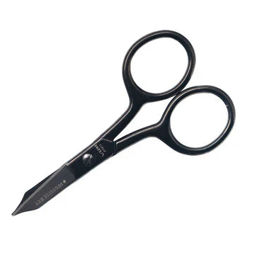 Black scissors on a white background
