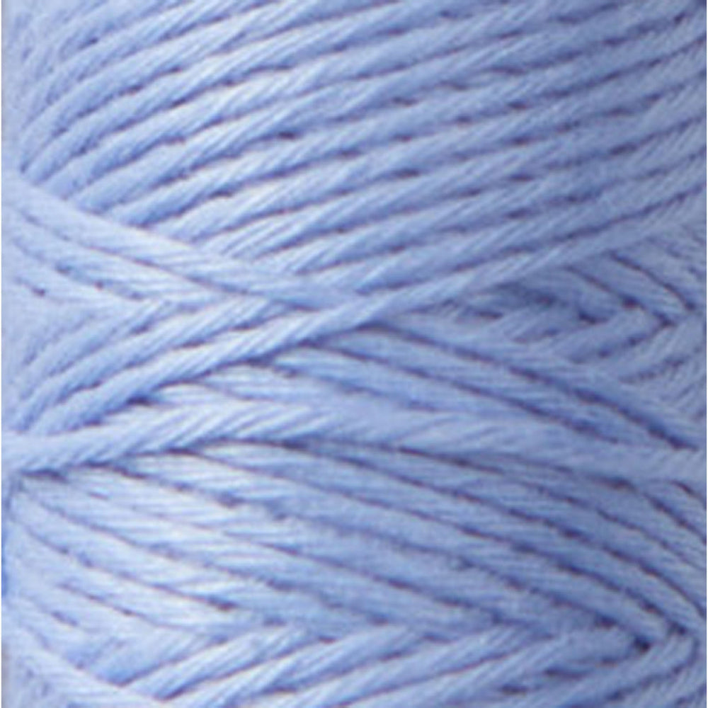 Close-up of light blue embroidery thread showcasing smooth texture and even twist, Cosmo Hidamari Sashiko Thread - Frosty Lake (#21) ideal for Japanese craft supplies and sashiko projects.