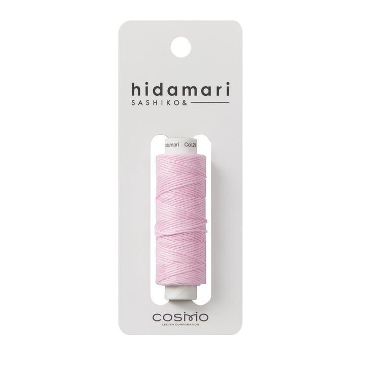 Cosmo Hidamari Sashiko Thread - Marshmallow (#24) in soft pink shade, ideal for sashiko, embroidery, and Japanese craft projects with premium quality.