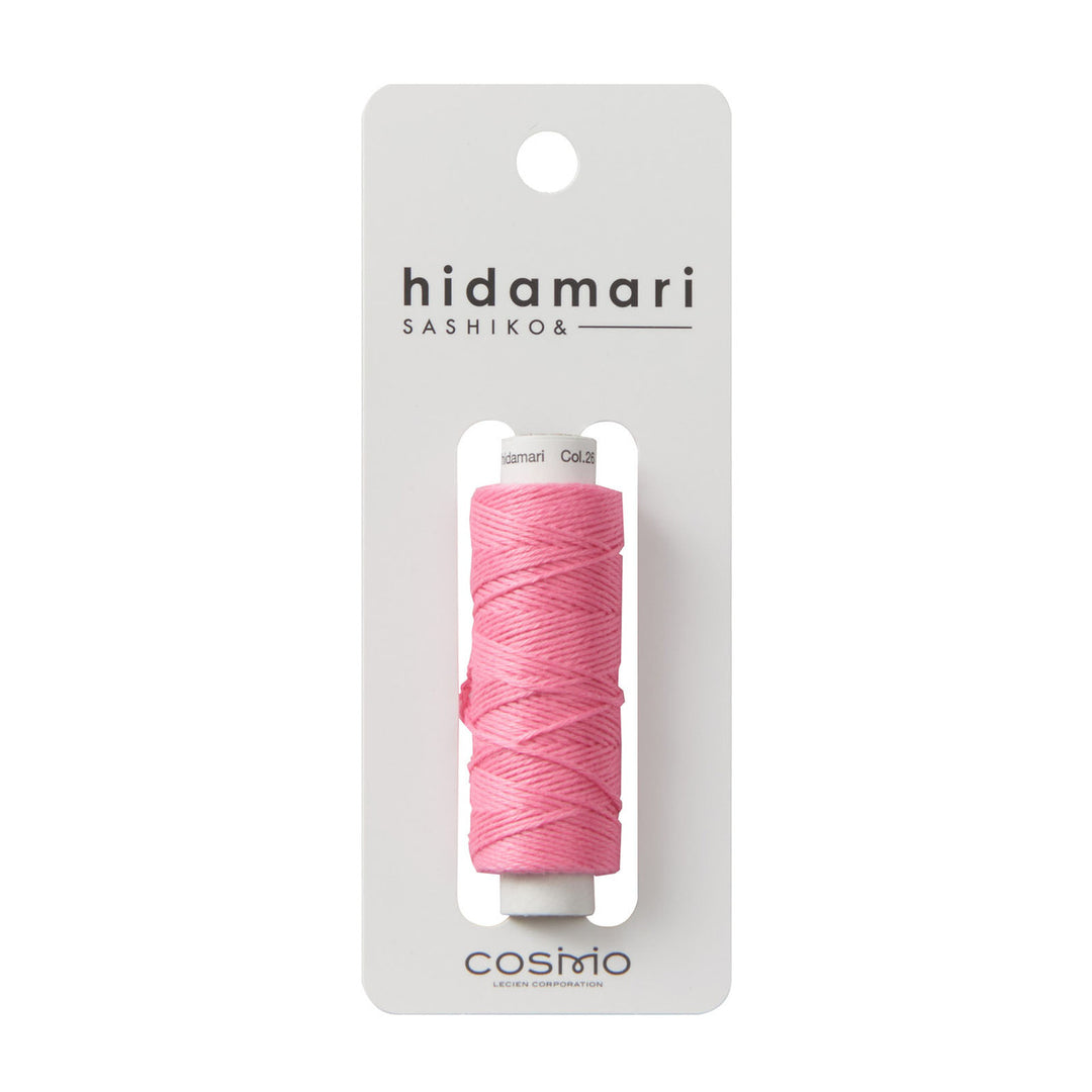 Cosmo Hidamari Sashiko Thread - Cosmos Field (#26) in vibrant pink, premium Japanese embroidery thread ideal for sashiko, needlepoint, and modern needlework projects.