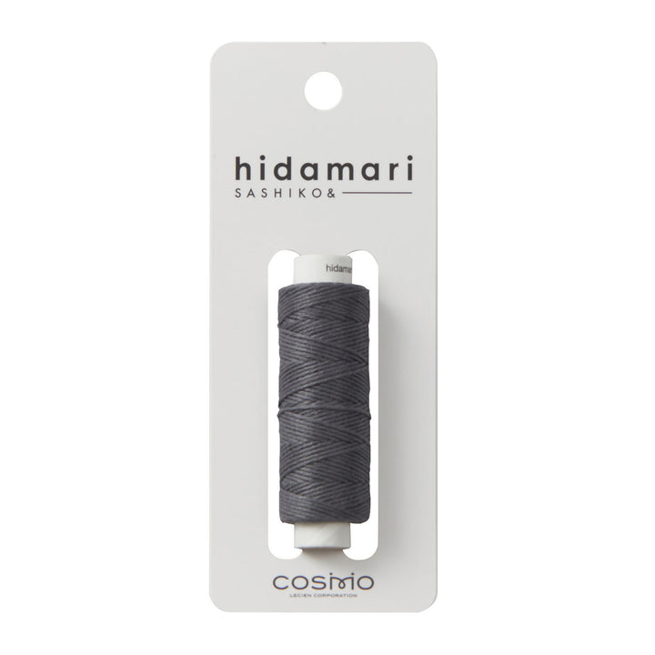 Cosmo Hidamari Sashiko Thread - Iron (#35) in dark gray, premium Japanese craft thread for sashiko embroidery and needlework projects.
