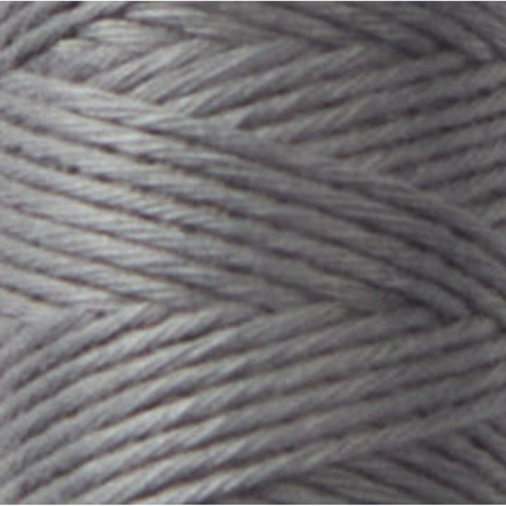 Close-up of textured gray embroidery thread showing twisted fibers, representing Cosmo Hidamari Sashiko Thread - Pewter (#36), ideal for Japanese craft supplies and sashiko needlework.