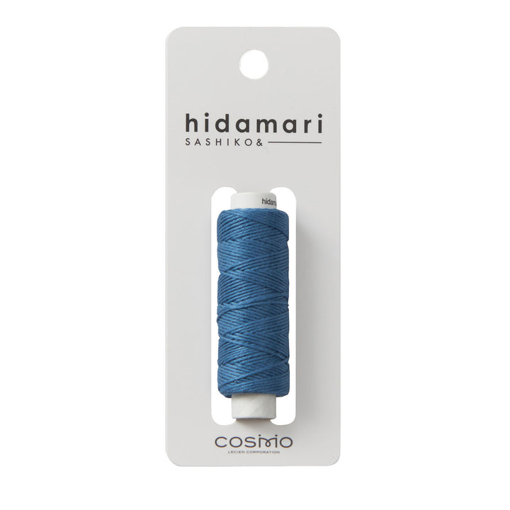 Cosmo Hidamari Sashiko Thread - Cobalt Blue (#37) spool of premium Japanese sashiko embroidery thread, ideal for traditional and modern needlework projects.