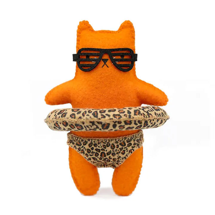Leopard Cat Doll Felt Embroidery Kit