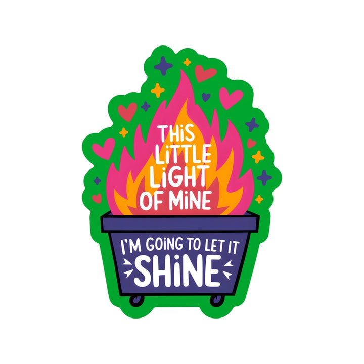 Dumpster Fire Little Light Vinyl Sticker