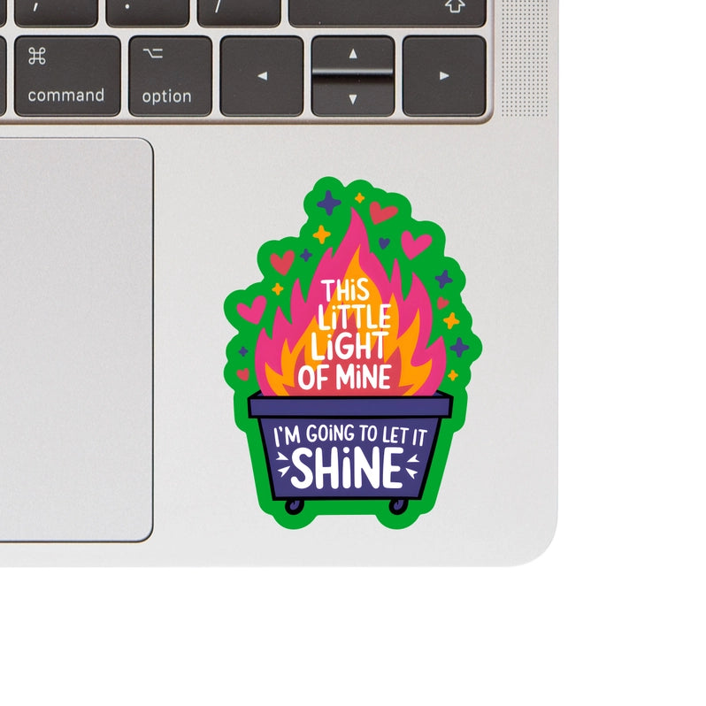 Dumpster Fire Little Light Vinyl Sticker