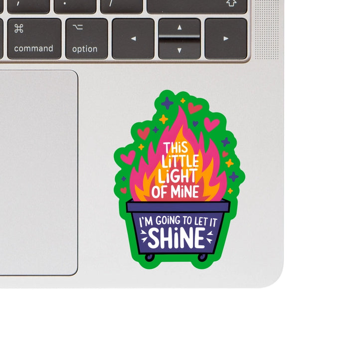 Dumpster Fire Little Light Vinyl Sticker