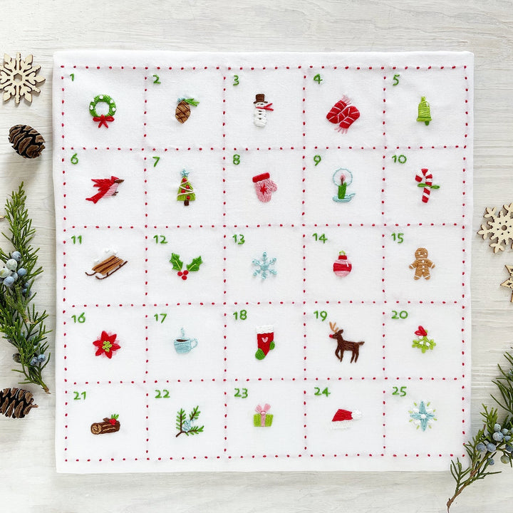 Advent Calendar Embroidery Sampler