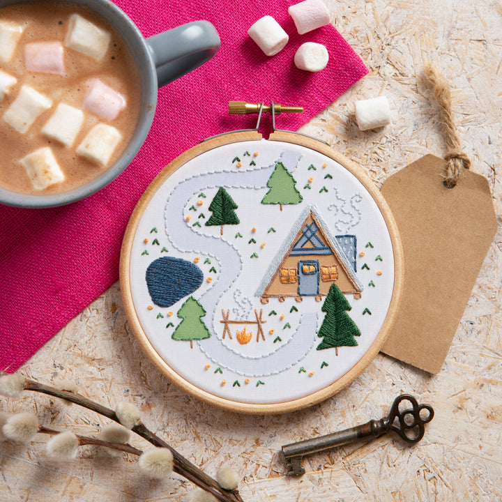 Log Cabin Mini Embroidery Kit