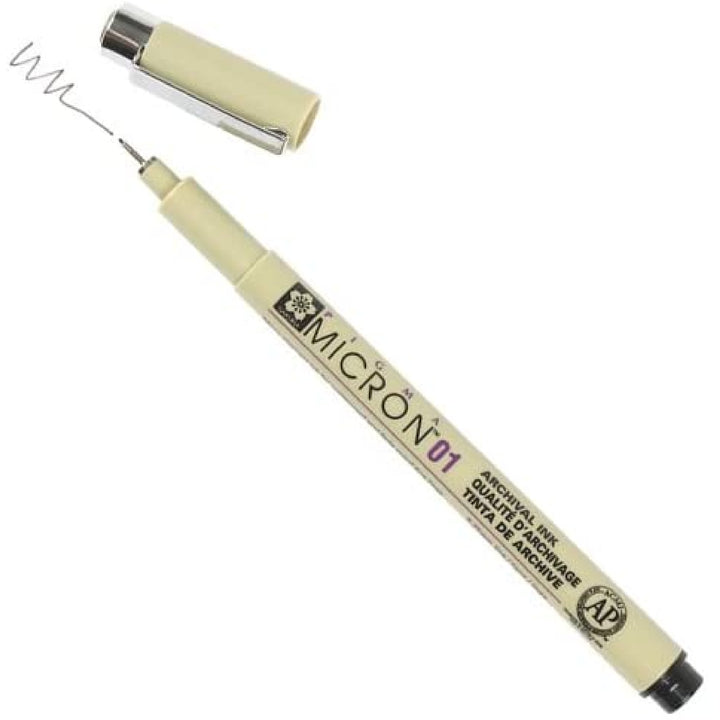 Pigma Micron Pen Black .25mm Size 01