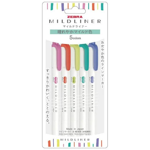 MILDLINER Dual-Tip Creative Highlighter - Bold Colors