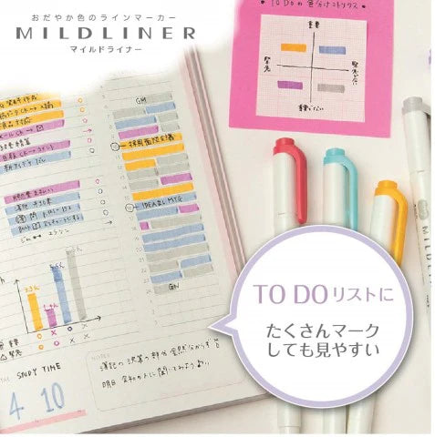 MILDLINER Dual-Tip Creative Highlighter - Bold Colors