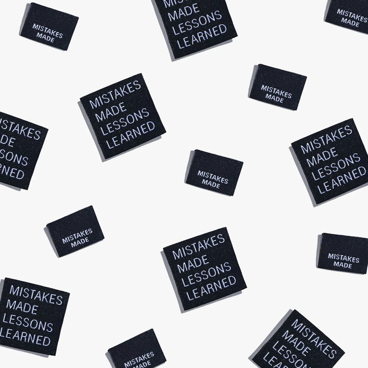 Mistakes Made, Lessons Learned Woven Labels