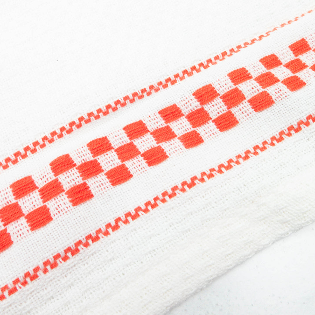 16 inch Cotton Toweling - Waffle Check in Red (MD920327)