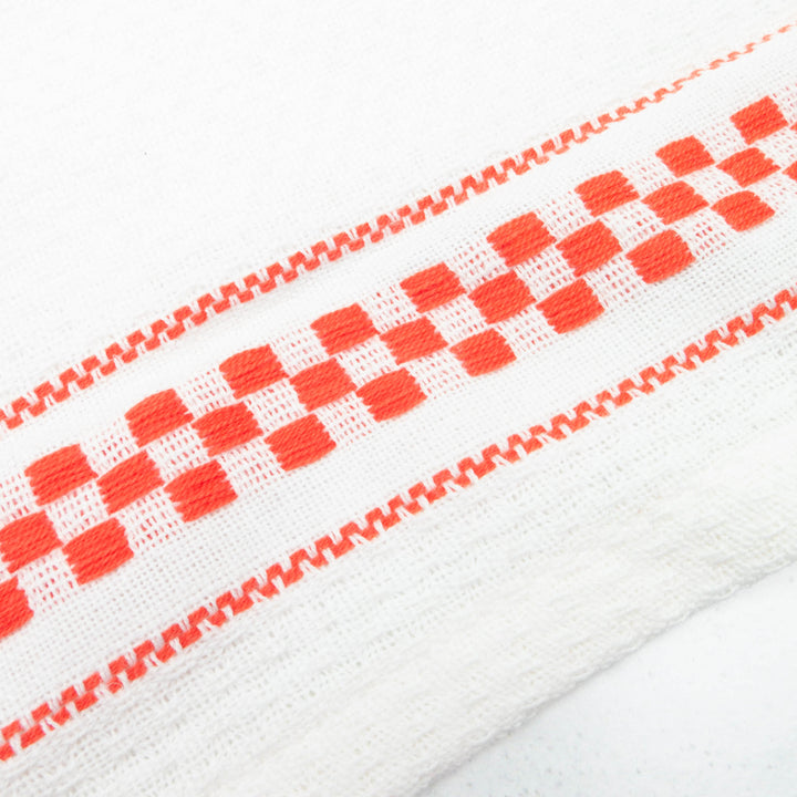 16 inch Cotton Toweling - Waffle Check in Red (MD920327)
